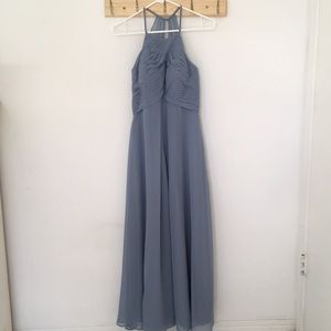 Azazie Ginger Dusty Blue Dress